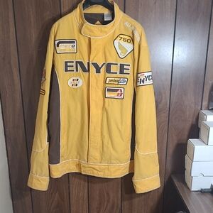 Enyce Yellow and Brown Men's Racing Bomber Jacket